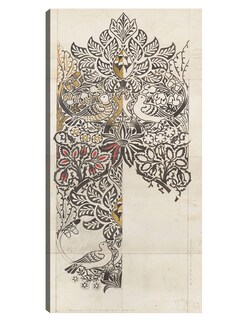 Foto 1 | Cuadro Decorativo - Paloma Y Rosa (1879)- William Morris - Abstracto - 46x89 - Impresión En Lienzo - Fine Art Tj