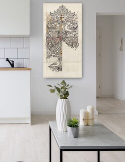 Foto 5 | Cuadro Decorativo - Paloma Y Rosa (1879)- William Morris - Abstracto - 46x89 - Impresión En Lienzo - Fine Art Tj