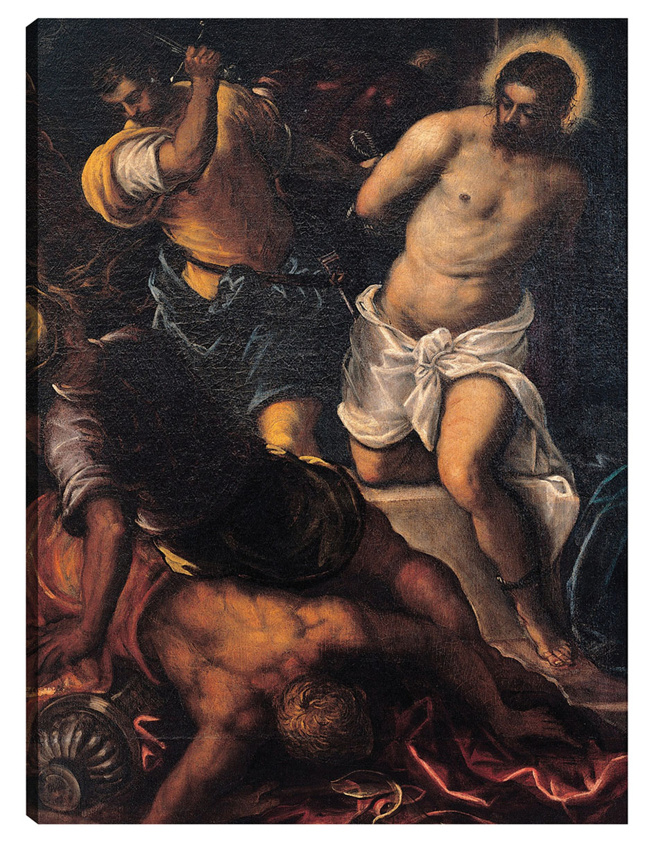 Foto 2 pulgar | Cuadro Decorativo - Coronando De Espinas (1592)- Jacopo Tintoretto - Religión - 28x36 - Impresión En Lienzo - Fine Ar