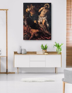 Foto 5 | Cuadro Decorativo - Coronando De Espinas (1592)- Jacopo Tintoretto - Religión - 28x36 - Impresión En Lienzo - Fine Ar