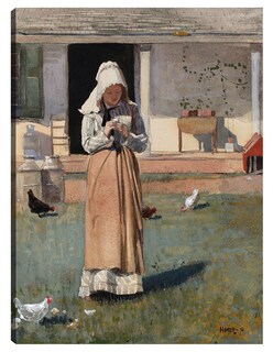Foto 1 | Cuadro Decorativo - Un Pollo Enfermo (1874)- Winslow Homer - Fotografía - 69x92 - Impresión En Lienzo - Fine Art Tj