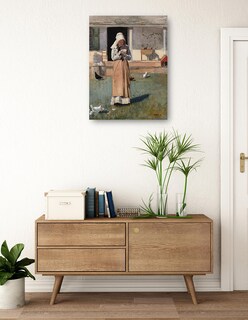 Foto 3 | Cuadro Decorativo - Un Pollo Enfermo (1874)- Winslow Homer - Fotografía - 69x92 - Impresión En Lienzo - Fine Art Tj