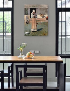 Foto 4 | Cuadro Decorativo - Un Pollo Enfermo (1874)- Winslow Homer - Fotografía - 69x92 - Impresión En Lienzo - Fine Art Tj