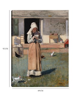 Foto 6 | Cuadro Decorativo - Un Pollo Enfermo (1874)- Winslow Homer - Fotografía - 69x92 - Impresión En Lienzo - Fine Art Tj