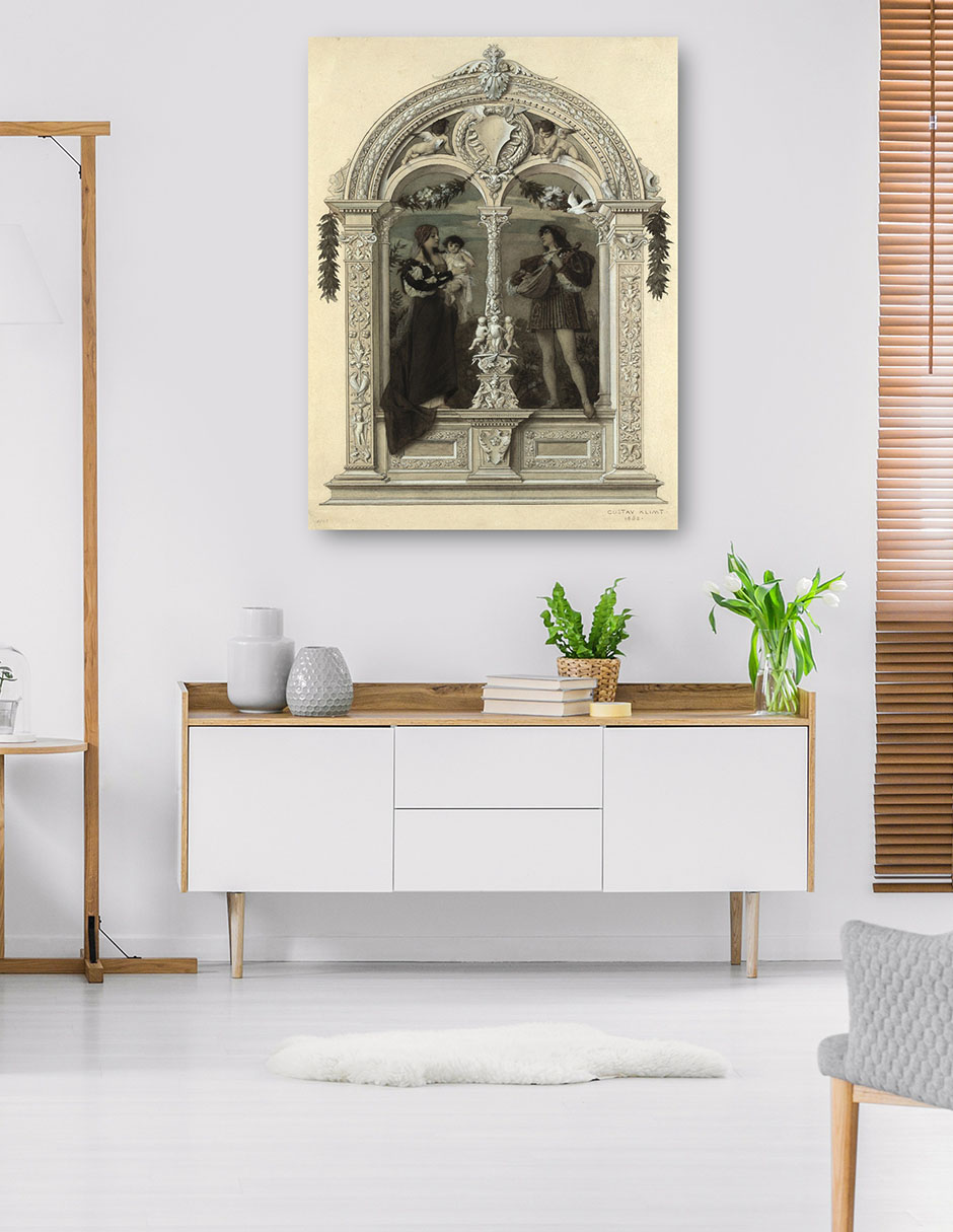 Foto 5 | Cuadro Decorativo - La Juventud- Gustav Klimt - Fotografía - 28x36 - Impresión En Lienzo - Fine Art Tj