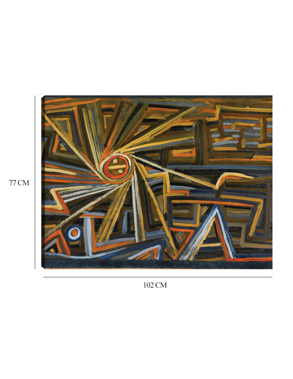 Foto 7 pulgar | Cuadro Decorativo - Strahlung Y Rotación (1924)- Paul Klee - Abstracto - 77x102 - Impresión En Lienzo - Fine Art Tj