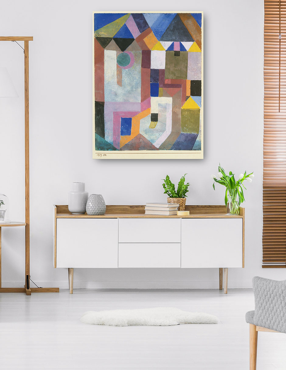 Foto 5 | Cuadro Decorativo - Arquitectura Colorida (1917)- Paul Klee - Abstracto - 46x61 - Impresión En Lienzo - Fine Art Tj