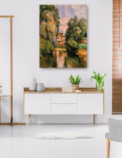 Foto 5 | Cuadro Decorativo - Casa De Campo Junto A Un Río- Paul Cézanne - Paisaje - 69x92 - Impresión En Lienzo - Fine Art Tj