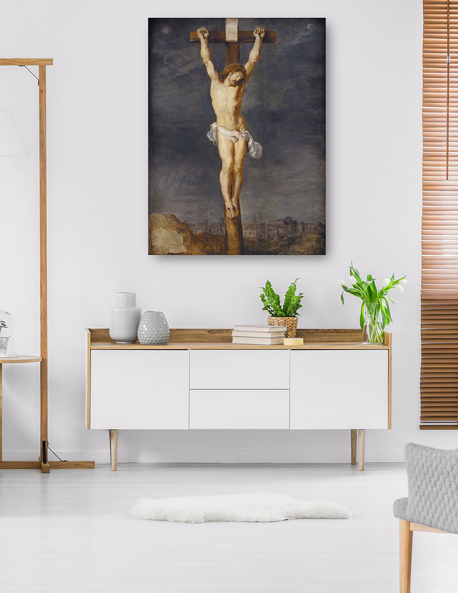 Foto 5 | Cuadro Decorativo - Cristo En La Cruz (1592 – 1633)- Peter Paul Rubens - Religión - 69x92 - Impresión En Lienzo