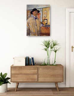 Foto 3 | Cuadro Decorativo - Autorretrato (1905)- Carl Larsson - Fotografía - 69x92 - Impresión En Lienzo - Fine Art Tj