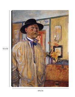 Foto 6 | Cuadro Decorativo - Autorretrato (1905)- Carl Larsson - Fotografía - 69x92 - Impresión En Lienzo - Fine Art Tj