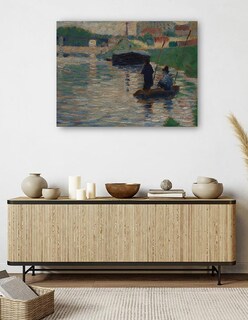 Foto 5 | Cuadro Decorativo - Vista Del Sena (1882-1883)- Georges Seurat - Paisaje - 69x92 - Impresión En Lienzo - Fine Art Tj