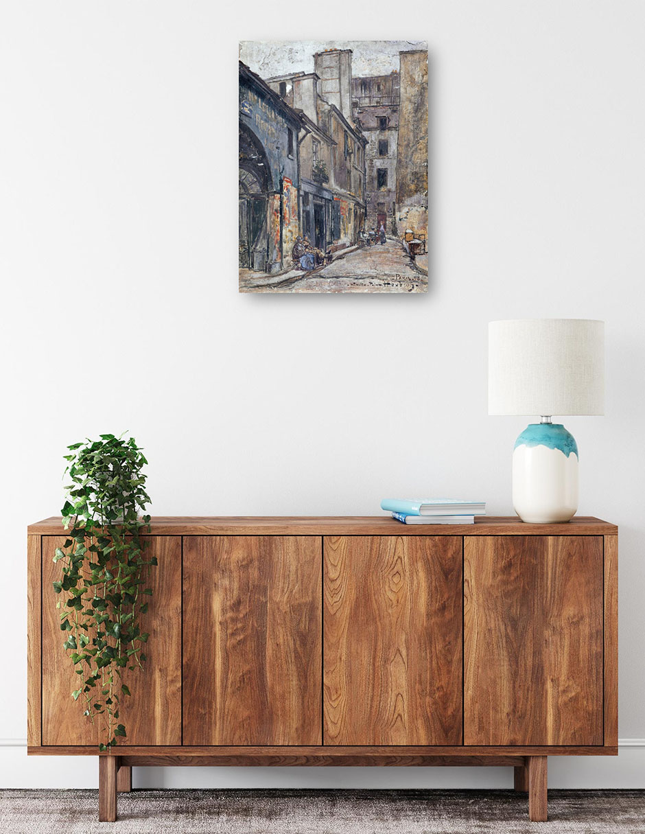 Foto 2 | Cuadro Decorativo - La Calle Taille-pain (1898)- Frédéric Houbron - Ciudades - 28x36 - Impresión En Lienzo - Fine Art
