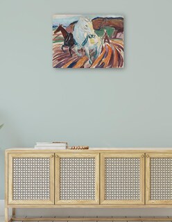 Foto 4 | Cuadro Decorativo - Caballos Arando (1929)- Edvard Munch - Abstracto - 77x102 - Impresión En Lienzo - Fine Art Tj