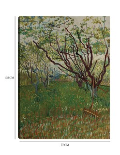 Foto 6 | Cuadro Decorativo - El Huerto Floreciente (1888)- Vincent Van Gogh - Paisaje - 77x102 - Impresión En Lienzo - Fine Art