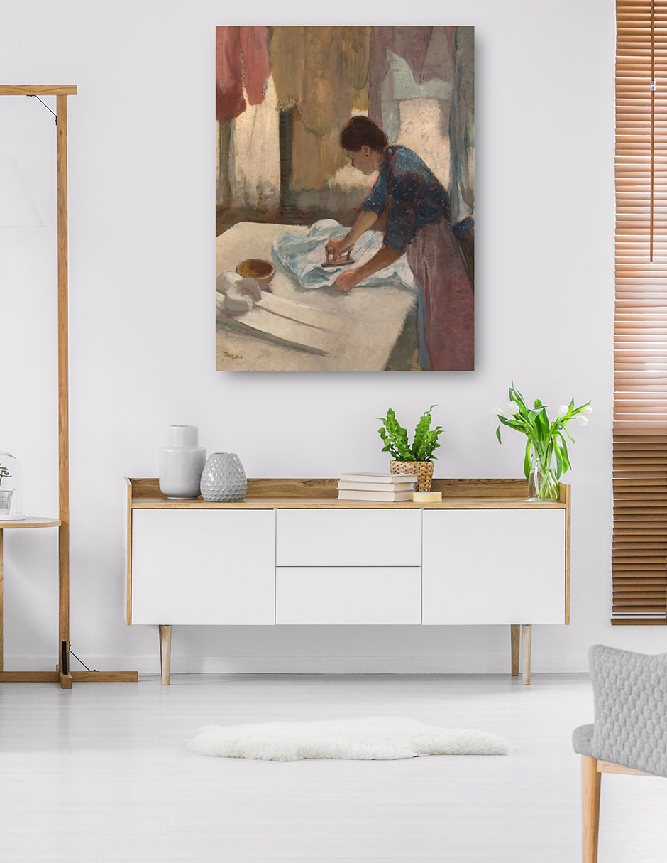 Foto 6 pulgar | Cuadro Decorativo - Mujer Planchando (nga.gov)- Edgar Degas - Fotografía - 28x36 - Impresión En Lienzo - Fine Art Tj