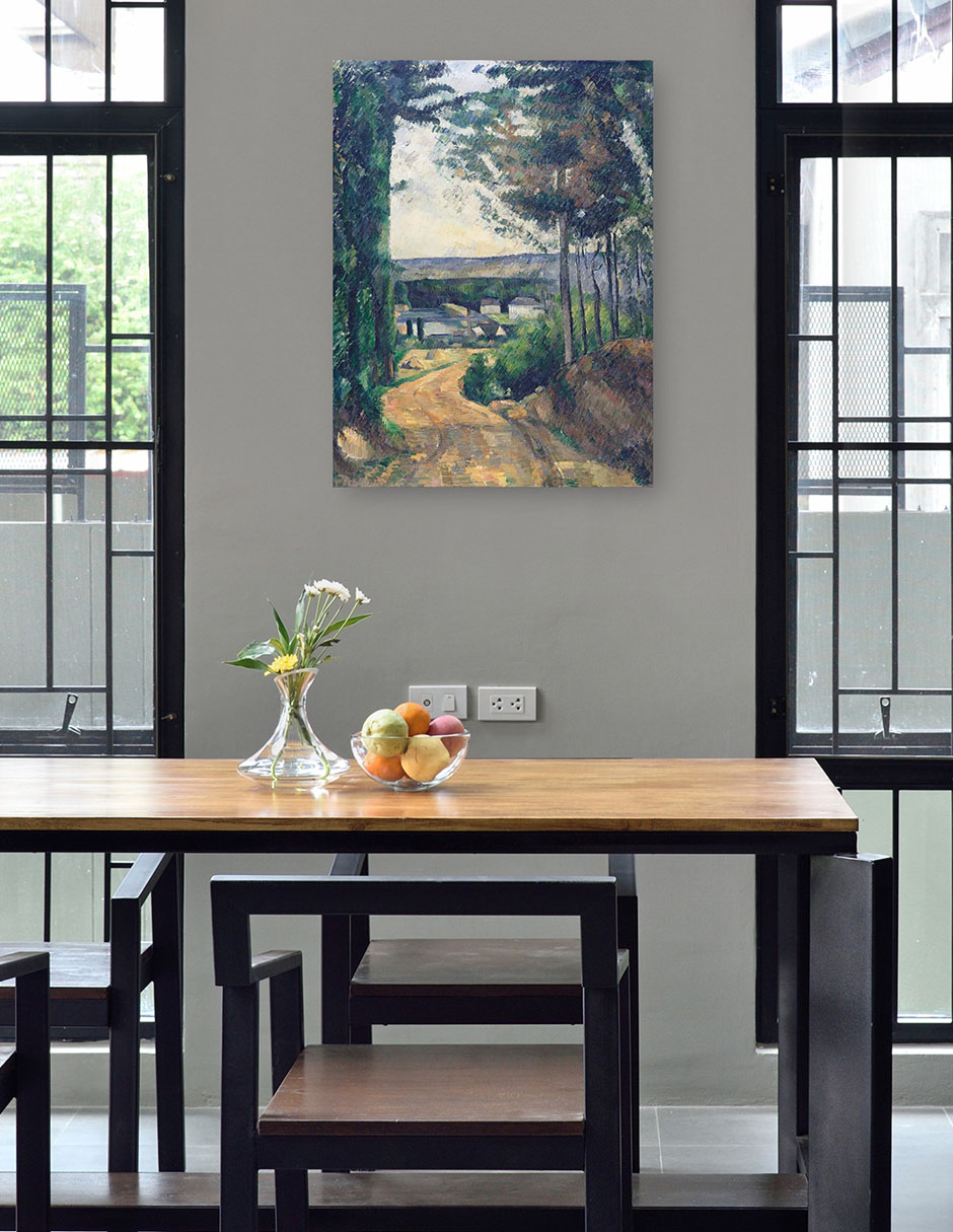 Foto 5 pulgar | Cuadro Decorativo - Camino Que Conduce Al Lago (1880)- Paul Cézanne - Paisaje - 69x92 - Impresión En Lienzo - Fine Ar