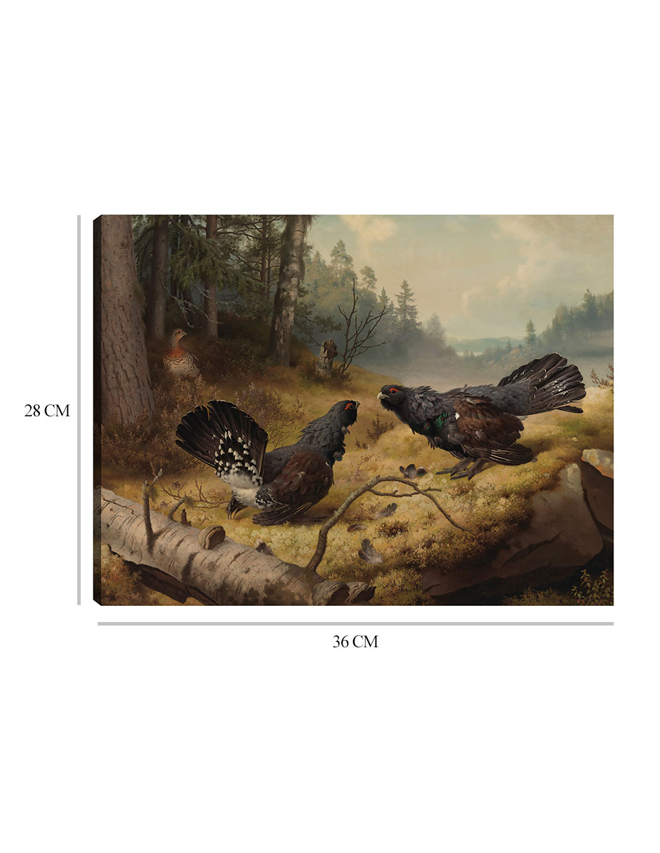Foto 6 | Cuadro Decorativo - Los Urogallos Luchadores (1886)- Ferdinand Von Wright - Religión - 28x36 - Impresión En Li