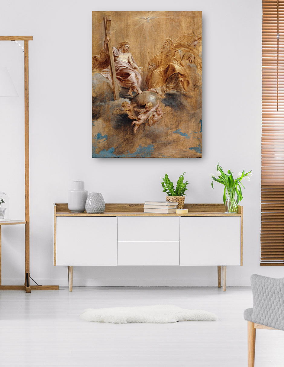 Foto 5 | Cuadro Decorativo - La Santísima Trinidad (1616-1617)- Peter Paul Rubens - Religión - 46x61 - Impresión En Lie