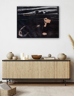 Foto 5 | Cuadro Decorativo - Tarde (melancolía Iii) (1902)- Edvard Munch - Abstracto - 28x36 - Impresión En Lienzo - Fine Art Tj