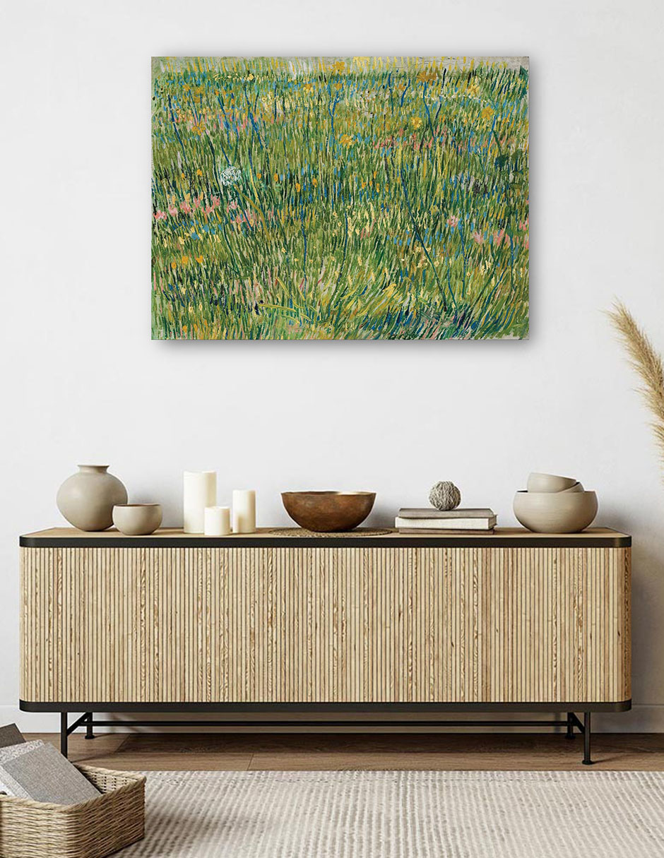 Foto 6 pulgar | Cuadro Decorativo - Parche De Hierba (1887)- Vincent Van Gogh - Religión - 28x36 - Impresión En Lienzo - Fine Art Tj