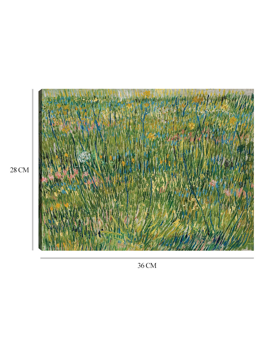 Foto 7 pulgar | Cuadro Decorativo - Parche De Hierba (1887)- Vincent Van Gogh - Religión - 28x36 - Impresión En Lienzo - Fine Art Tj