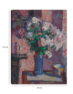 Foto 6 | Cuadro Decorativo - Rosas En Un Jarrón Azul (hacia 1914-15)- Harold Gilman - Floral - 69x92 - Impresión En Lien