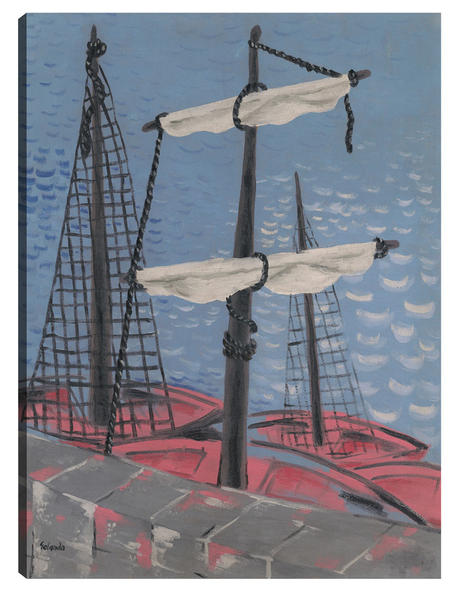 Foto 2 pulgar | Cuadro Decorativo - Barcos De Pesca (1932)- Mikuláš Galanda - Costa - 69x92 - Impresión En Lienzo - Fine Art Tj