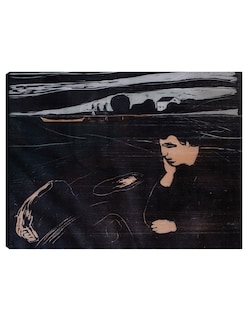 Foto 1 | Cuadro Decorativo - Tarde (melancolía Iii) (1902)- Edvard Munch - Abstracto - 107x143 - Impresión En Lienzo - Fine Ar
