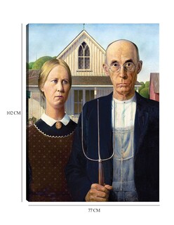 Foto 6 | Cuadro Decorativo - Gótico Americano (1930)- Grant Wood - Fotografía - 77x102 - Impresión En Lienzo - Fine Art Tj