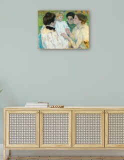 Foto 4 | Cuadro Decorativo - Mujeres Admirando A Un Niño (1897)- Mary Cassatt - Religión - 69x92 - Impresión En Lienzo - Fi