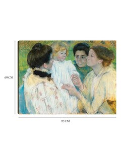 Foto 6 | Cuadro Decorativo - Mujeres Admirando A Un Niño (1897)- Mary Cassatt - Religión - 69x92 - Impresión En Lienzo - Fi