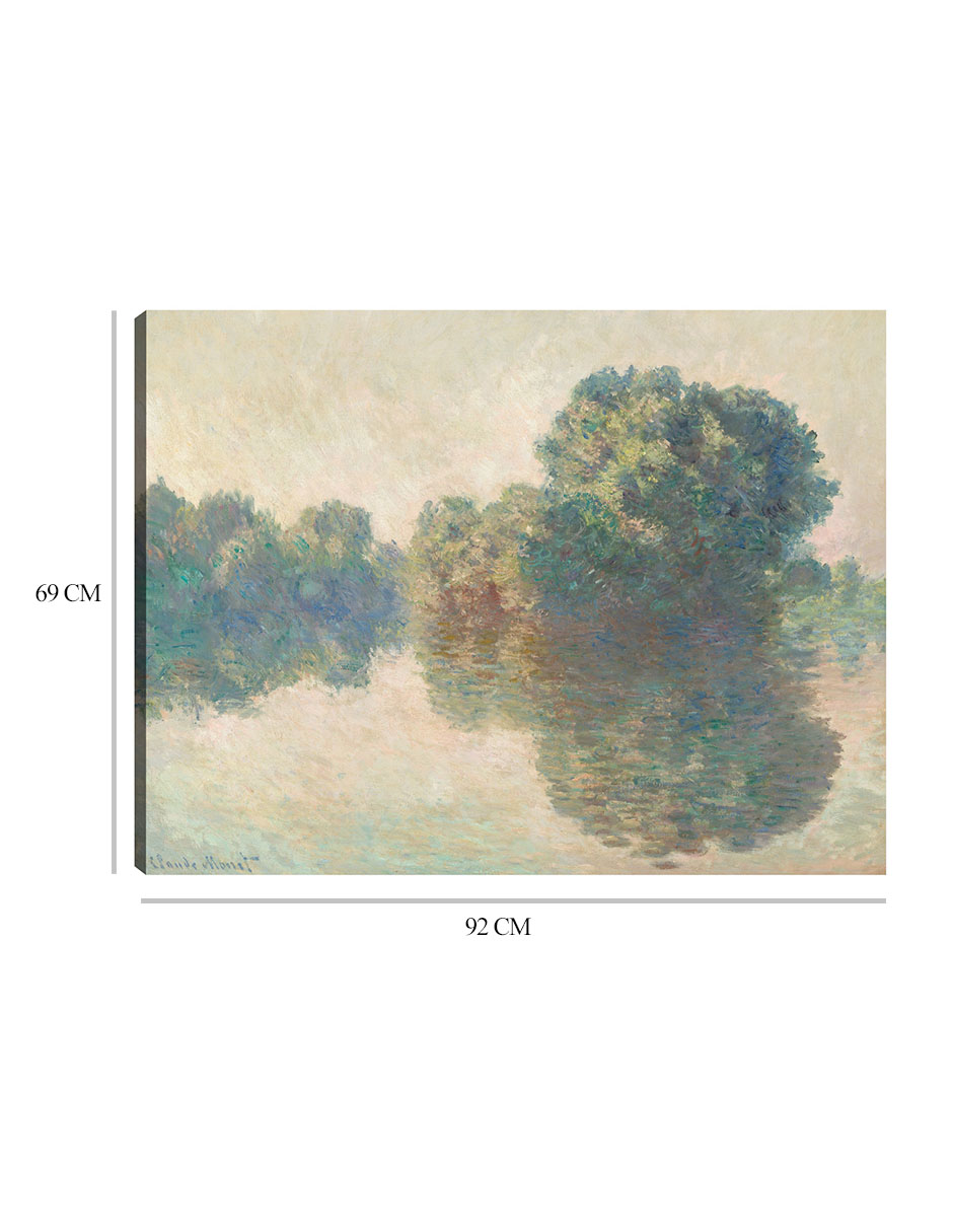 Foto 7 pulgar | Cuadro Decorativo - El Sena En Giverny- Claude Monet - Religión - 69x92 - Impresión En Lienzo - Fine Art Tj