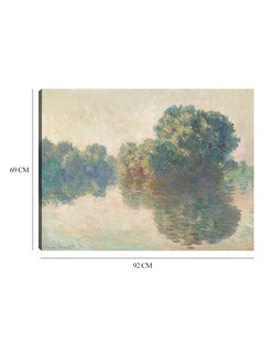 Foto 6 | Cuadro Decorativo - El Sena En Giverny- Claude Monet - Religión - 69x92 - Impresión En Lienzo - Fine Art Tj