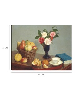 Foto 6 | Cuadro Decorativo - Naturaleza Muerta 1866- Henri Fantin-latour - Religión - 77x102 - Impresión En Lienzo - Fine Art Tj