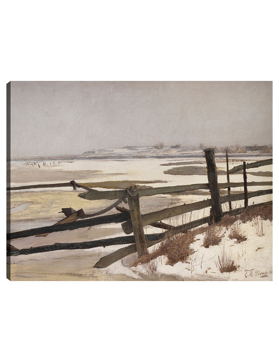 Foto 1 | Cuadro Decorativo - Deshielo (1901)- Laurits Andersen Ring - Religión - 46x61 - Impresión En Lienzo - Fine Art Tj