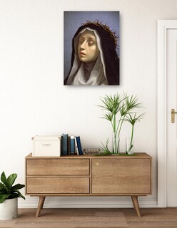 Foto 3 | Cuadro Decorativo - Santa Catalina De Siena- Carlo Dolci - Religión - 28x36 - Impresión En Lienzo - Fine Art Tj