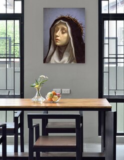 Foto 4 | Cuadro Decorativo - Santa Catalina De Siena- Carlo Dolci - Religión - 28x36 - Impresión En Lienzo - Fine Art Tj