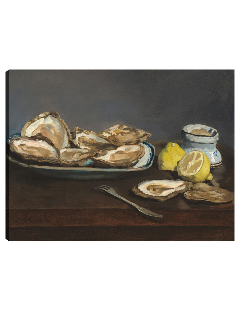 Cuadro Decorativo - Ostras 1862- Edouard Manet - Fotografía - 28x36 - Impresión En Lienzo - Fine Art Tj