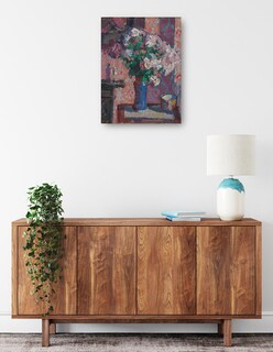 Foto 2 | Cuadro Decorativo - Rosas En Un Jarrón Azul (hacia 1914-15)- Harold Gilman - Floral - 28x36 - Impresión En Lien