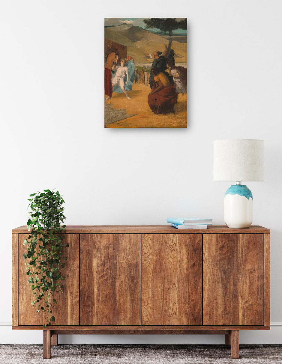 Foto 2 | Cuadro Decorativo - Alejandro Y Bucéfalo- Edgar Degas - Fotografía - 28x36 - Impresión En Lienzo - Fine Art Tj