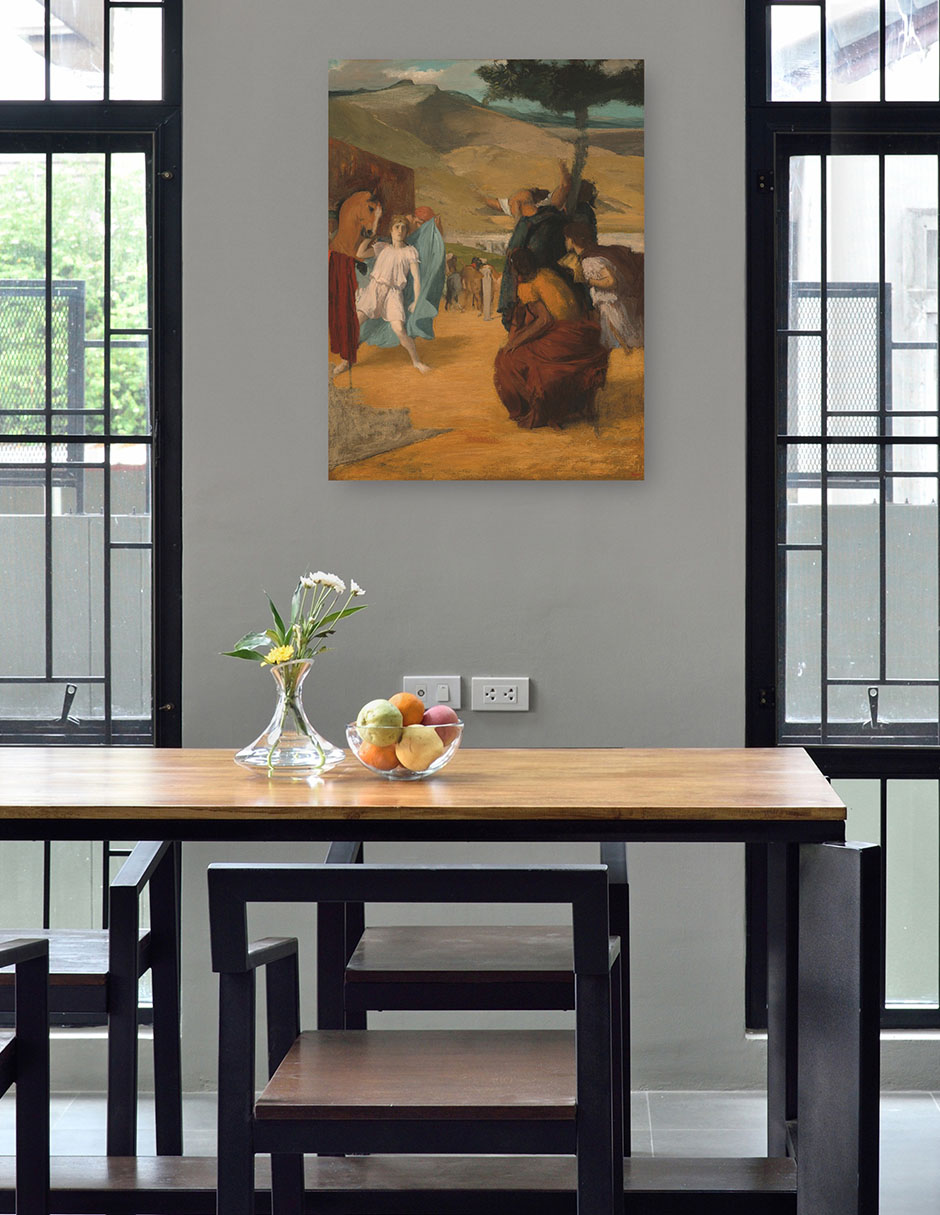 Foto 4 | Cuadro Decorativo - Alejandro Y Bucéfalo- Edgar Degas - Fotografía - 28x36 - Impresión En Lienzo - Fine Art Tj