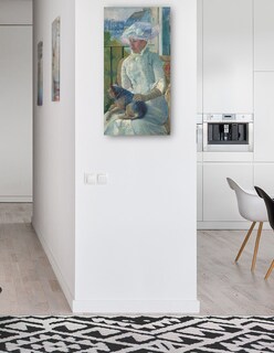 Foto 4 | Cuadro Decorativo - Chica Joven En Una Ventana- Mary Cassatt - Fotografía - 34x64 - Impresión En Lienzo - Fine Art Tj