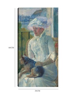 Foto 6 | Cuadro Decorativo - Chica Joven En Una Ventana- Mary Cassatt - Fotografía - 34x64 - Impresión En Lienzo - Fine Art Tj