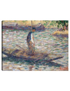 Foto 1 | Cuadro Decorativo - Un Pescador (hacia 1884)- Georges Seurat - Fotografía - 28x36 - Impresión En Lienzo - Fine Art Tj