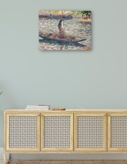 Foto 4 | Cuadro Decorativo - Un Pescador (hacia 1884)- Georges Seurat - Fotografía - 28x36 - Impresión En Lienzo - Fine Art Tj