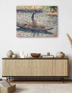 Foto 5 | Cuadro Decorativo - Un Pescador (hacia 1884)- Georges Seurat - Fotografía - 28x36 - Impresión En Lienzo - Fine Art Tj