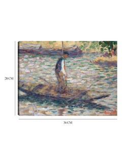 Foto 6 | Cuadro Decorativo - Un Pescador (hacia 1884)- Georges Seurat - Fotografía - 28x36 - Impresión En Lienzo - Fine Art Tj