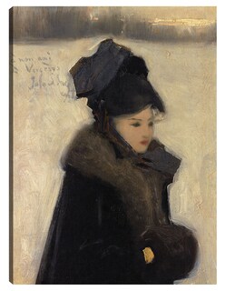 Foto 1 | Cuadro Decorativo - Mujer Con Piel (c. 1880–85)- John Singer Sargent - Fotografía - 69x92 - Impresión En Lienzo