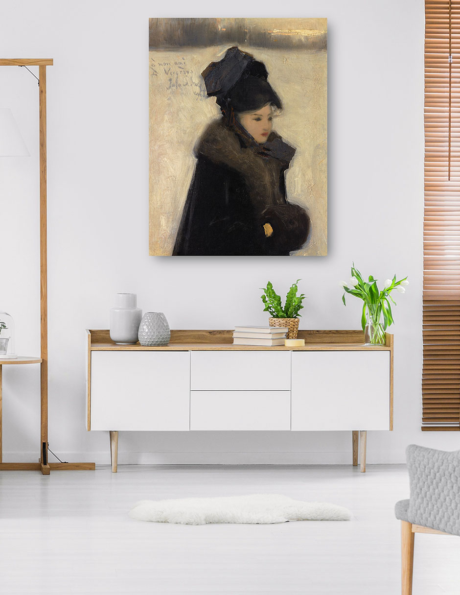 Foto 5 | Cuadro Decorativo - Mujer Con Piel (c. 1880–85)- John Singer Sargent - Fotografía - 69x92 - Impresión En Lienzo